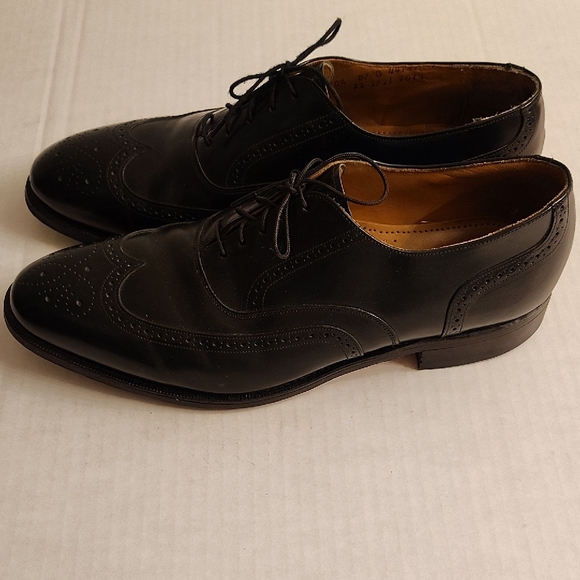 Johnston & Murphy Leather Size 10.5 Made In USA Classic Black Oxfords 6S X main image 7